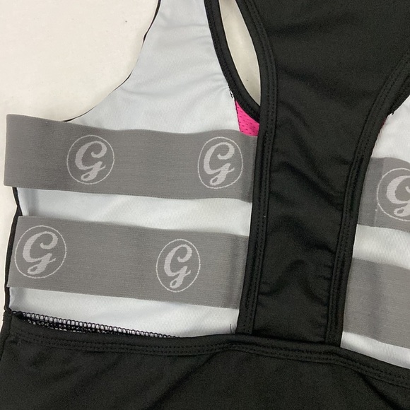 Get a Grip Black and Pink Razor Back Sports Tops Size S - Picture 3 of 7
